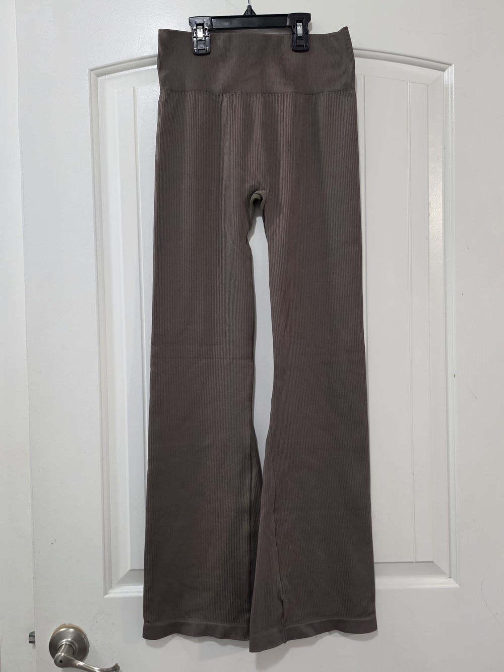 OQQ Ribbed Flare Leggings